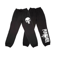 Zdjęcie produktu Spodnie Punisher czarne czacha skulls bawełna